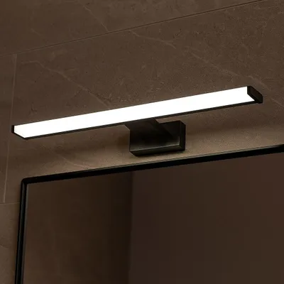 Zdjęcie produktu dla Czarny kinkiet nad lustro z neutralną barwą światła Mirore 10W 60cm IP44 Milagro ML2026