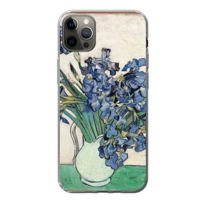 Produktbild von MuchoWow® Handyhülle Schutzhülle Hülle für iPhone 13 Pro Max Stilleben mit Schwertlilien - Vincent van Gogh Silikon Softcase Handy Hülle - Mobiltelefon
