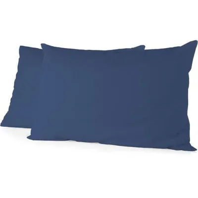 Image de 2 taies d'oreiller rectangulaires - 50 x 70 cm - Bleu