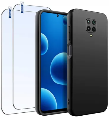Zdjęcie produktu dla Zestaw Etui Do Xiaomi Redmi Note 9 Pro | 9S Matowe Silikon Slim 2 Szt Szkło