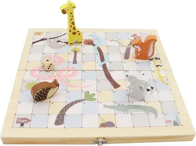 Image de Houten Slangen en Ladders Spel