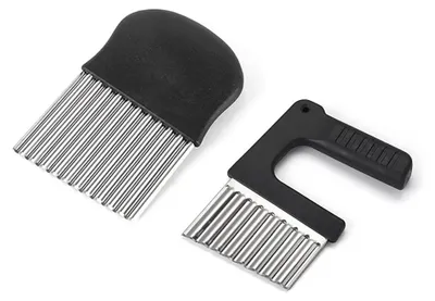 2er-Pack Edelstahl Gemüseschneider für Kartoffeln und Zwiebeln