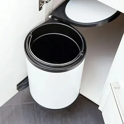 Zdjęcie produktu dla Wbudowany kosz na śmieci Venus, 12 l, metalowy, biały