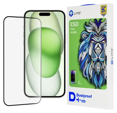 Obrázek produktu pro Ochranné sklo Lito D+ Pro Dustproof pro iPhone 15 Plus – černé