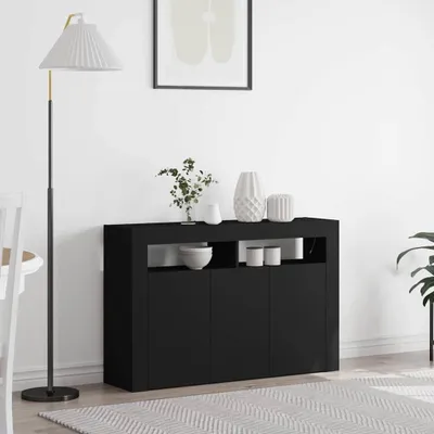 Produktbild von vidaXL Sideboard Schwarz 116 x 30 x 75 cm Holzwerkstoff