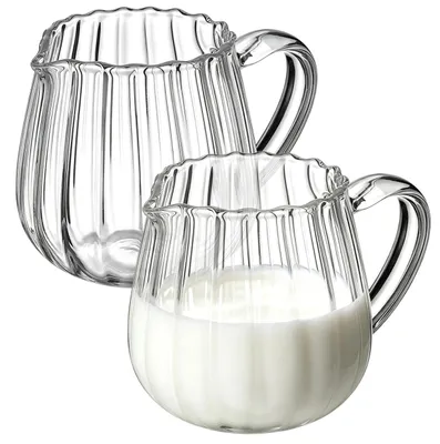 Glas-Melkkanne 100 ml mit Ausgießer, transparent