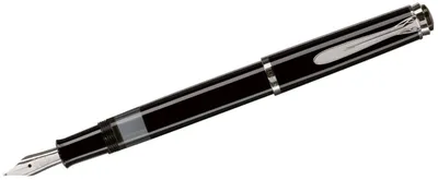Produktbild von Pelikan M205, Schwarz, Edelstahl, Integriertes Befüllsystem, Harz, Kursiv nib, Edelstahl, Extrafein