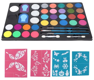 Obrázek produktu pro Malování na obličej a tělo, 30 barev, netoxická sada na malování na Halloween, cosplay, kostýmy, večírky, festivaly