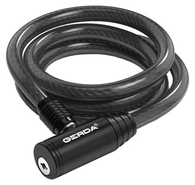 Image de Gerda - Antivol à chaîne pour vélo, flexible, rond PP7608 (taille unique) (noir)