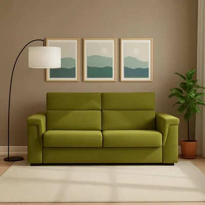 Immagine prodotto di Rigolato - Divano Letto 2 Posti, 185x95 cm Verde, Sfoderabile Italy