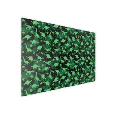 Obrázek produktu pro Magnetická bezrámová kovová tabule s potiskem 60x40cm - neonoví dinosauři