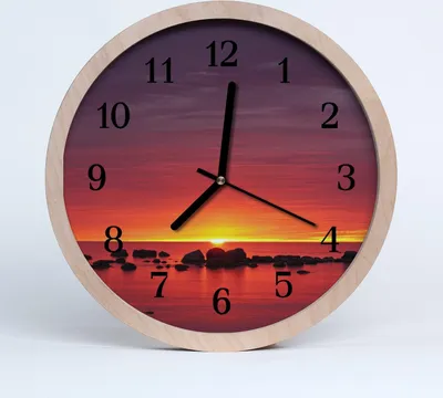 Produktbild von Holzuhr 20fi cm wanduhr - Sunset Natur