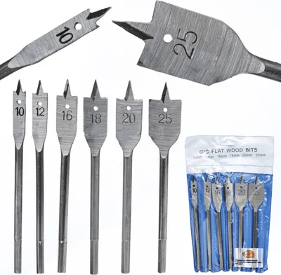 Produktbild von Set mit 6 Flachbohrern für Holz, 10-25 mm