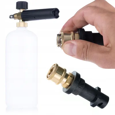 Image de Rosfix Kit de Pulvérisation de Mousse 1 L avec Lance et Adaptateur à Baïonnette 1/4" – Pour Nettoyeurs Haute Pression Kärcher K2 – K7 | 200 bar