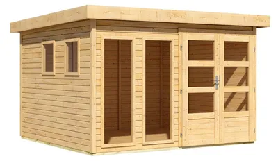 Produktbild von Karibu Gartenhaus Pentus 6 Flachdach mit großen Fenstern, B 302 x T 306 cm