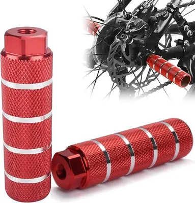 Image de Pédales de vélo en aluminium, lot de 2, rouge