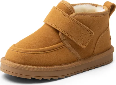 DREAM PAIRS Jungen Stiefel Kinder Mädchen Winterstiefel Warm Kunstfell Wanderstiefeletten für Kleinkinder ,Farbe: Chestnut, Größe:22