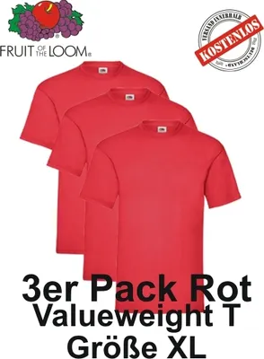 Produktbild von 3er/5er/10er Pack Valueweight T Shirt Fruit of the Loom S M L XL 2XL 3XL Purple XL 3er