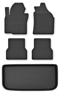 Produktbild von Gummimatten + Kofferraumwanne für Mini Cooper F56 2013- – Schwarz, Semi-Universal, angepasst – Wielganizator Semi-Universal