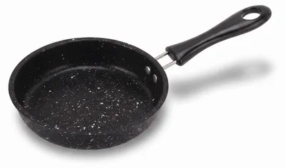 Eierpfanne 12 cm, Antihaftbeschichtung, Edelstahl, hitzebeständiger Griff