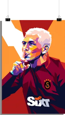 Produktbild von Lucas Torreira Poster - Fußball Poster - Galatasaray Poster - Trikot Poster - 51x71cm - Perfekt zum Einrahmen
