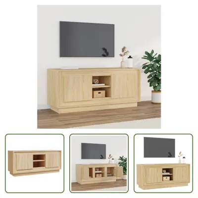 Obrázek produktu pro The Living Store TV skříňka Sonoma dub 102x35x45 cm materiál na bázi dřeva