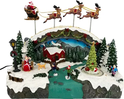 Produktbild von abc HOME | Spieluhr Winterdorf | Weihnachten | bunte LEDs | Netzstecker