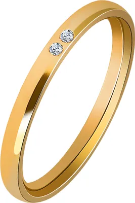 Produktbild von Akzent Edelstahl Damenring, goldfarben