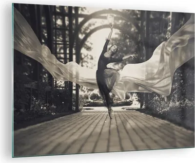Produktbild von Bilder auf glas - Einteilig - Ballerina Tanz Luft - 70x50cm - Glasbilder - Wandbilder - Bilder - zum Aufhängen bereit - Wanddekoration aus Glas - Glas Bilder - Wandbild auf Glas - GAA70x50-4945