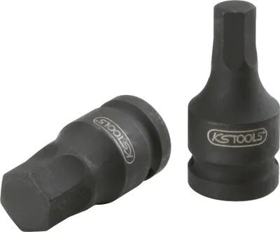 Produktbild von KS TOOLS Kraft-Stecknuss 515.1591 19mm 60mm Chrom-Molybdänstahl 48g