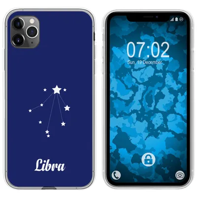 Produktbild von PhoneNatic Case kompatibel mit Apple iPhone 11 Pro Silikon-Hülle SternzeichenLibra M9