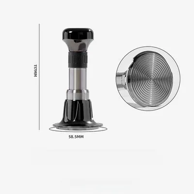 Obrázok produktu pre Štetka na espresso, štetka, oceľová základňa, štetka na espresso s cinkavým zvukom, rovnomerné naparovanie pre príjemný pocit, čierna – 58 mm
