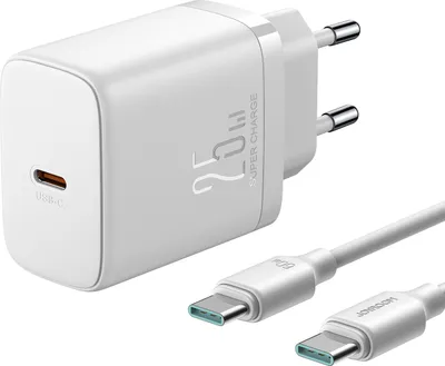 Obrázok produktu pre Joyroom JR-TCF11 rýchlonabíjačka do 25 W + USB-C / USB-C 1 m kábel - biela