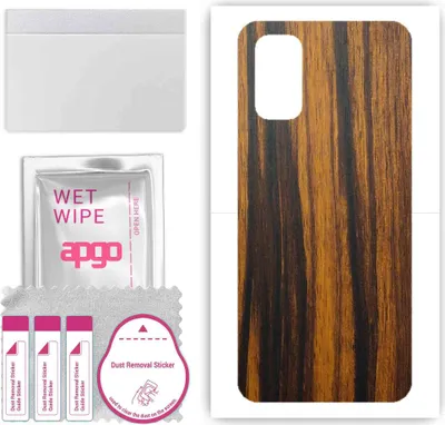 Produktbild von apgo Rückseite Schutzfolie, Skin, kompatibel mit Realme 7 5G, Hinten Displayschutzfolie aus Vinylfolie, kratzfest, einfache Montage - Tigerwood