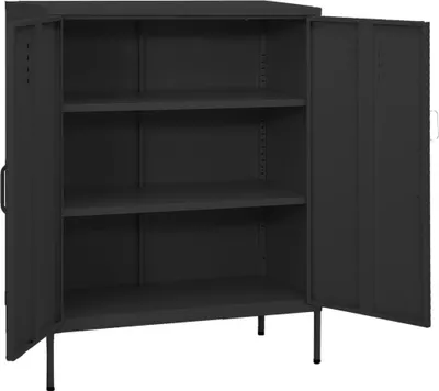 Produktbild von vidaXL Lagerschrank Anthrazit 80x35x101,5 cm Stahl