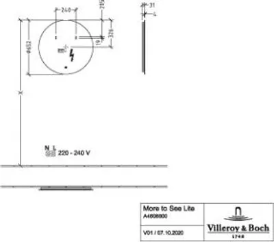 Imagen del producto de Villeroy & Boch A4786500 Espejo More to See Lite A47865