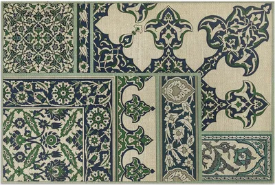 Produktbild von Gemustert von Albert Racinet – Vinylteppich – 150x225 cm – Outdoor Teppich – Terrasse – Wetterfest – Modern