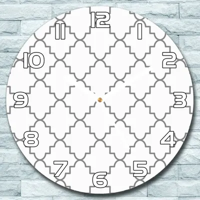 Produktbild von Wanduhr aus Glas Rund fi 30 Marokkanisches Muster Quarz Deko Schlafzimmer Büro