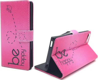 Produktbild von Handyhülle Tasche für Handy Wiko Highway Star Be Happy Pink