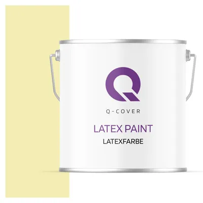 Produktbild von Latexfarbe  5 L Hell Zitrone Innenfarbe Wandfarbe Deckenfarbe Klasse 3 Mattfarbe Scheuerfest Hohe Deckkraft