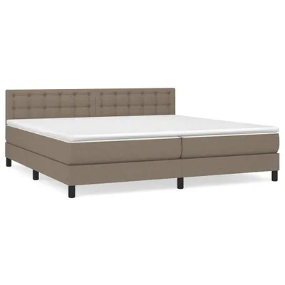 Immagine prodotto di vidaXL Letto a molle con materasso Taupe 200x200 cm in tessuto