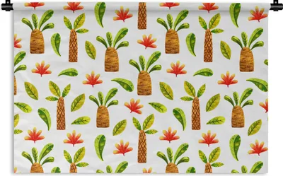 Produktbild von MuchoWow® Wandteppich Wandbehang Dschungel - Blätter - Muster 60x40 cm Tapisserie Dekoration Wandtuch - Wanddekorationen
