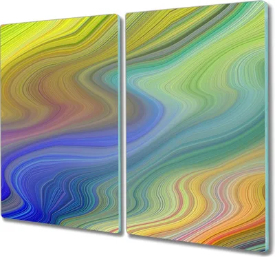 Produktbild von Coloray Schneidebrett Herdabdeckplatte 2x30x52 cm Kochplattenabdeckung Küchenbrett Hackbrett - bunter Sand