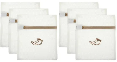 Image de Sacs de lavage en filet avec fermeture éclair, lot de 3, pour chaussettes, sous-vêtements, soutien-gorge, vêtements de bébé, linge délicat, taille moyenne