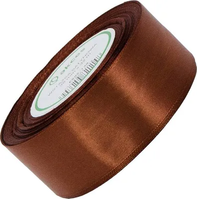 Zdjęcie produktu dla Wstążka satynowa brązowa 38mm - 32mb