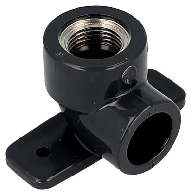 Produktbild von Winkel 90° grau Ø 20 mm x 1/2 Zoll IG Klebemuffe PVC-U Messing PN10