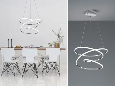 Immagine prodotto di Lampada a sospensione a LED BOLOGNA argento-bianca 36 W, bianco neutro 5100 lm, metallo, dimensioni: 150 x 50 x 50 cm, IP20, RL