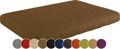 Produktbild von sunnypillow Palettenkissen Outdoor, wasserdicht, UV-lichtecht - Sitzkissen 120x80x15 cm - Palettenauflage für Palettensofa für Haus und Garten - Palettenpolster für Palettenmöbel - Kissen Braun