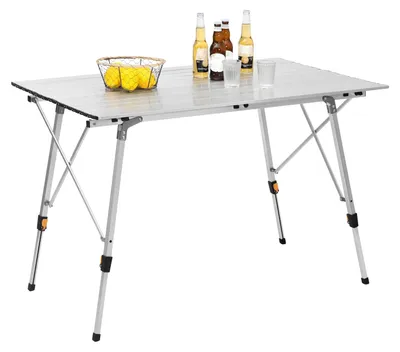 Immagine prodotto di Tavolo da campeggio pieghevole - Tavolo pieghevole - Tavolo da picnic - Tavolo da campeggio pieghevole - 120x68,5 cm - Pieghevole - Alluminio