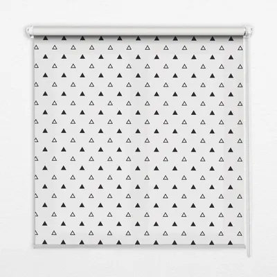 Produktbild von Seitenzug-Rollo Fensterrollo Jalousie - Lichtdurchlässig Springrollos - 130x140 cm - Dreiecke
